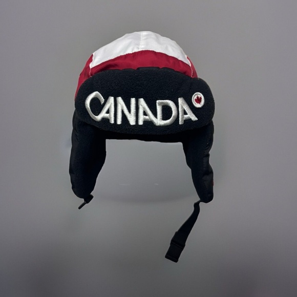 Canada Winter Olympics Hudsons Bay Co Trapper Hat Ear Flaps Size Youth O/S - Picture 1 of 4